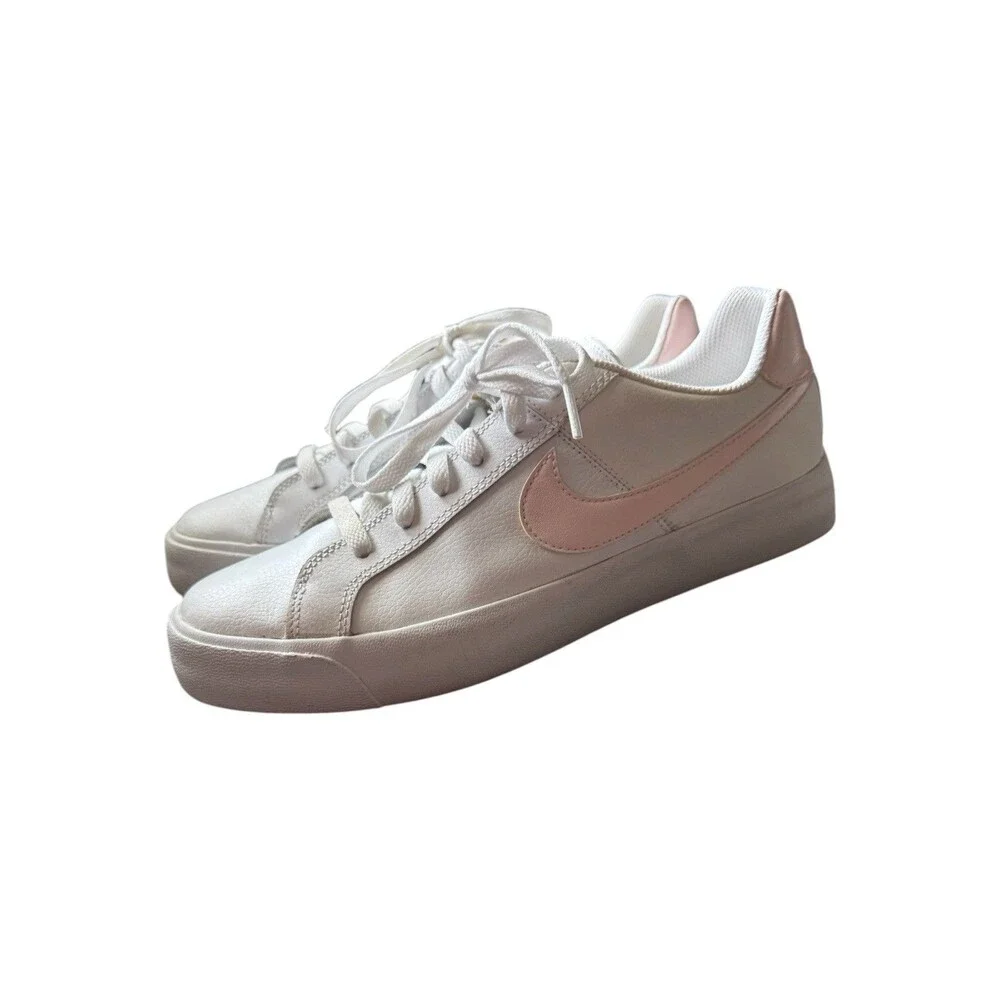 Nike Women's Court Royale AC AO2810-110 White & Pink Sneakers Size 10